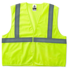 8205HL L/ XL Econo 2 Hook & Loop Lime Vest - Apex Tool & Supply