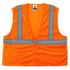 8205Z 2 XL/3 XL Econo 2 Zipper Orange Vest - Apex Tool & Supply