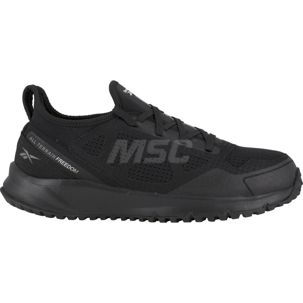 Work Boot: Size 14, Mesh, Steel Toe Black, Wide Width, Non-Slip Sole