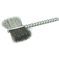 1″ Power Tube Brush, .005″ Stainless Steel Wire Fill, 5/8″ Brush Length - Apex Tool & Supply