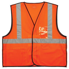8216BA L/ XL Orange Breakaway Mesh Vest Type R Class 2 W/Id Holder - Apex Tool & Supply