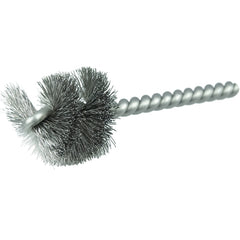 1-1/8″ Power Tube Brush, .008″ Stainless Steel Wire Fill, 1″ Brush Length - Apex Tool & Supply