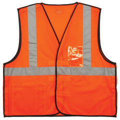 8216BA 4/5 XL Orange Breakaway Mesh Vest Type R Class 2 W/Id Holder - Apex Tool & Supply