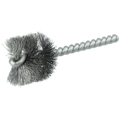 1-1/4″ Power Tube Brush, .008″ Stainless Steel Wire Fill, 1″ Brush Length - Apex Tool & Supply