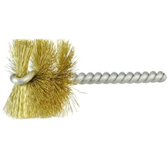 1 1/2″ Power Tube Brush-0.008″ Brass, 1 Brush Length - Non-Sparking Wire Wheel - Apex Tool & Supply