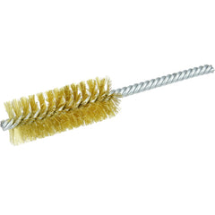 1″ Power Tube Brush-0.006″ Brass, 2-1/2 Brush Length - Non-Sparking Wire Wheel - Apex Tool & Supply