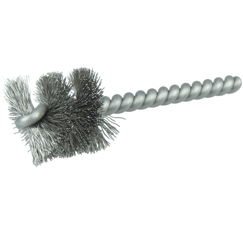 1″ Power Tube Brush, .005″ Stainless Steel Fill, 1″ Brush Length - Apex Tool & Supply