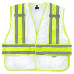 8240HL-NC XL/2XL WHT EXPANDABLE VEST - Apex Tool & Supply