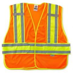 8240HL M/L ORANGE EXPANDABLE VEST - Apex Tool & Supply