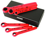 Insulated 6 Piece Inch Ratchet Wrench Set 3/8; 7/16; 1/2; 9/16; 5/8; 3/4 in Storage Case - Apex Tool & Supply