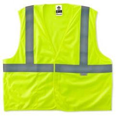 8255HL L/XL LIME TREATED POLY VEST - Apex Tool & Supply