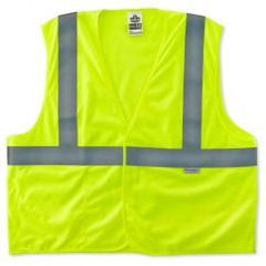 8255HL S/M LIME TREATED POLY VEST - Apex Tool & Supply