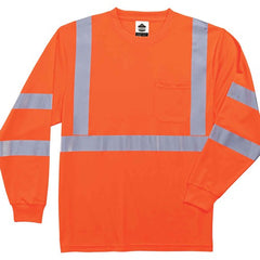 8391 5 XL Orange Long Sleeve T-Shirt Type R Class 3 - Apex Tool & Supply