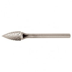 SG-1 Double Cut Solid Carbide Bur-Pointed Tree Shape - Apex Tool & Supply