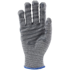 ‎22-761GLHM SS Engineered Yarn Glove - S-Steel w/Dyneema - Poly Cover - Silagrip Coat 1 side - Medium Weight - Gray - Exact Industrial Supply