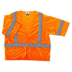 8310HL L/ XLL Econo Class 3 Orange Hook & Loop Vest - Apex Tool & Supply