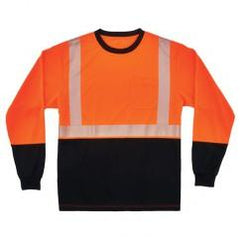 8281BK M ORG/BLK LG SLV T-SHIRT - Apex Tool & Supply