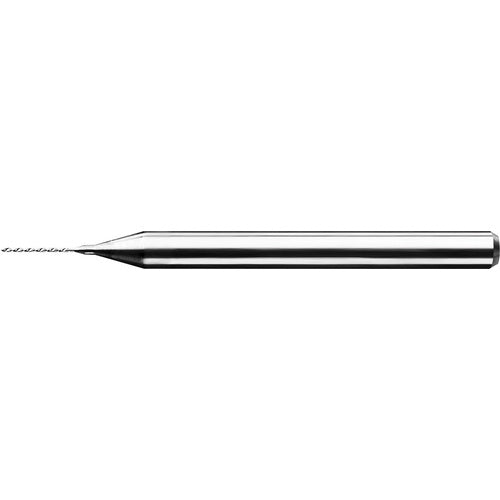 2 mm Dia. × 3 mm Shank × 24 mm Flute Length × 60 mm OAL, Extended, 130°, AlTiN, 2 Flute, Straight / Cylindrical Solid Carbide Drill - Exact Industrial Supply