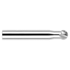Undercutting End Mills - 0.2500″ (1/4″) Cutter Diameter × 0.1250″ (1/8″) Neck Length × 220° Carbide Undercutting End Mill, 4 Flutes - Exact Industrial Supply
