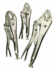 3 Piece - Curved Jaw Locking Plier Set - Apex Tool & Supply