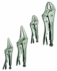 4 Piece - Curved & Straight Jaw Locking Plier Set - Apex Tool & Supply