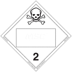DOT Placards & Holders; Type: Placard; Legend: Toxic; Legend: Toxic; Material: Vinyl; Message or Graphic: Toxic; Legend Color: Black; Material: Vinyl; Compliance Specifications: DOT 49 CFR 172.519; Placard Coating: UV; Language: English; Language: English