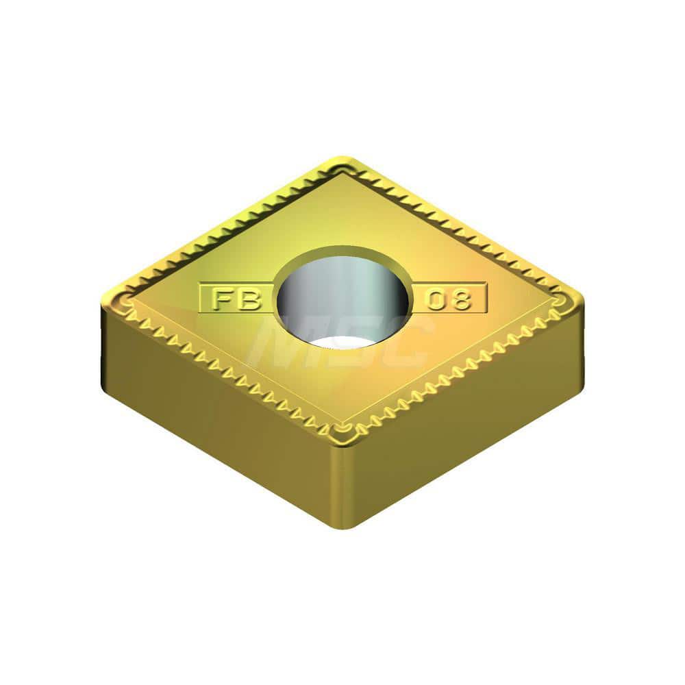 Turning Insert:  CNMG431EFB T1500Z,  Cermet AlN Finish,  Neutral,  0.5079″ Long,  1/2″ Inscribed Circle,  0.0157″ Corner Radius,  80.0 &deg N/A Diamond,  Series  T1500Z