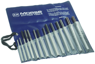 14 Piece-Range Metric Over / Under 4-12mm-HSS-Bright Straight Shank/Straight Flute-Plastic Pouch Chucking Reamers - Apex Tool & Supply