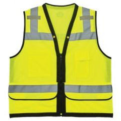 8253HDZ 4/5XL LIME SURVEYORS VEST - Apex Tool & Supply