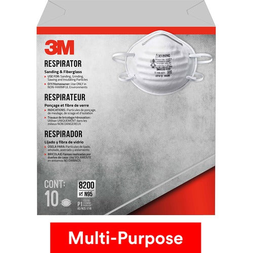 3M Sanding and Fiberglass Respirator N95 Particulate 8200H10-DC - Apex Tool & Supply