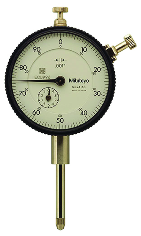1" Total Range - 0-100 Dial Reading - AGD 2 Dial Indicator - Apex Tool & Supply
