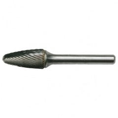 SF-1 Standard Cut Solid Carbide Bur-Round Nose Tree Shape - Apex Tool & Supply