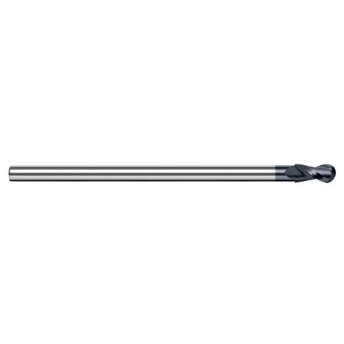 7/16″ Dia. × 3/8″ Shank × 21/32″ DOC × 6″ OAL, Carbide AlTiN, 2 Flute, Ballnose End Mill - Exact Industrial Supply