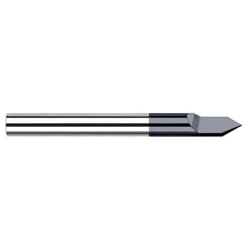 Engraving Cutters - 0.1250″ (1/8″) Shank Diameter × 120° included Carbide Pointed Engraver, 1 Flute, AlTiN Coated - Exact Industrial Supply