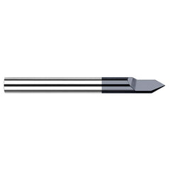 Engraving Cutters - 0.1875″ (3/16″) Shank Diameter × 90° included Carbide Pointed Engraver, 1 Flute, AlTiN Coated - Exact Industrial Supply