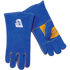14″ Side Split Cow Hide Welding Gloves - Foam Lined Back - Brown - Apex Tool & Supply