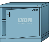 Desk-Standard Cabinet - Base Shelf - Adjustable Shelf - Lockable Swing Door - 30 x 28-1/4 x 26-7/8" - Apex Tool & Supply