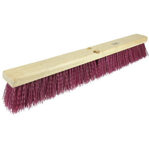 24″ - Red-Brown Heavy Sweeping Broom Without Handle - Apex Tool & Supply