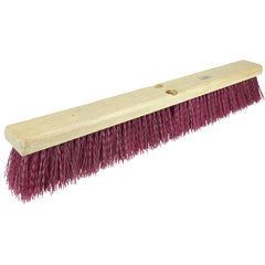 24″ - Red-Brown Heavy Sweeping Broom Without Handle - Apex Tool & Supply
