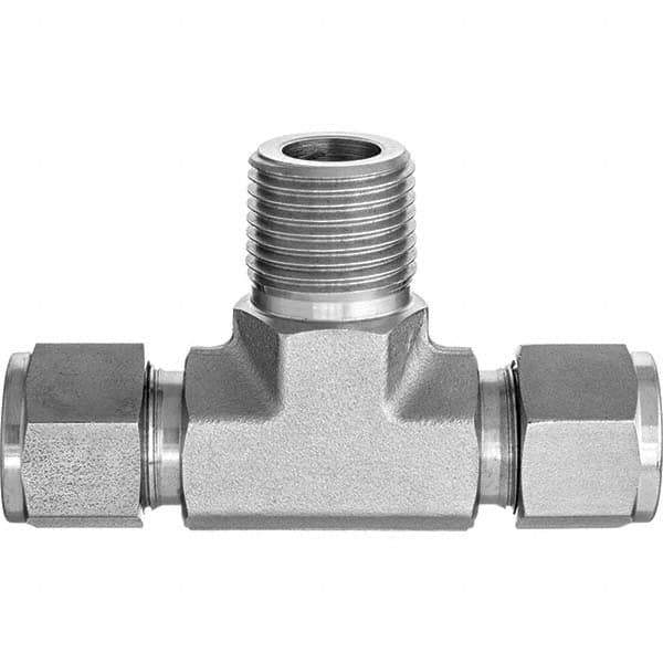 Value Collection - Metal Compression Tube Fittings Type: Male Branch Tee End Connections: Comp x Comp x MNPT - Apex Tool & Supply