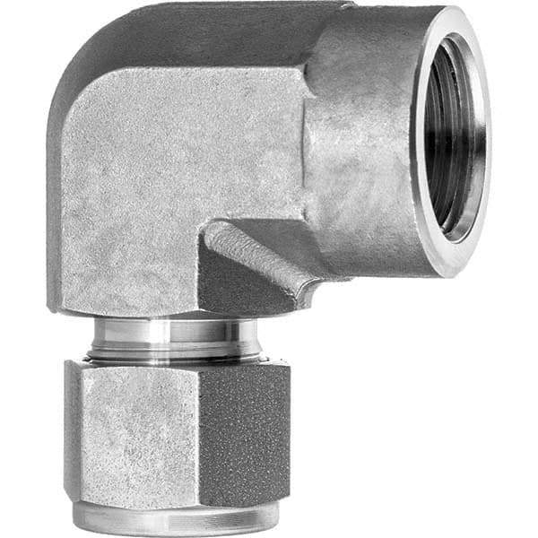 Value Collection - Metal Compression Tube Fittings Type: Female Elbow End Connections: Comp x FNPT - Apex Tool & Supply