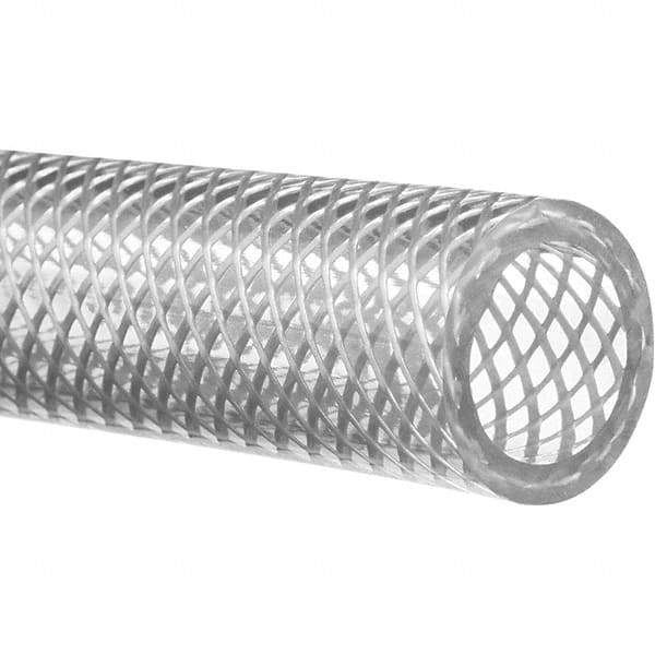 Value Collection - 1/2" ID x 5/8" OD, 10' Long, PVC Reinforced (FDA) Tube - Clear, 100 Max psi, -50 to 150°F - Apex Tool & Supply