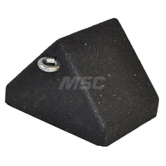 Recycled Rubber Wheel Chock: 5-1/4″ OAW, 4-1/2″ OAH