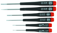 6 Piece - Precision Slotted Screwdriver Set - #26090 - 1.5 - 4.0mm - Apex Tool & Supply