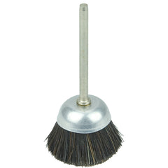 1″ Miniature Cup Brush, Stiff Hair Fill, 1/8″ Stem - Apex Tool & Supply