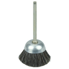 1″ Miniature Cup Brush, Soft Hair Fill, 1/8″ Stem - Apex Tool & Supply