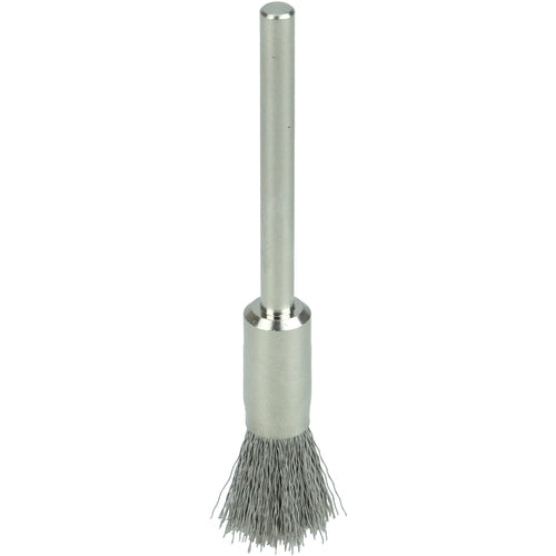 5/16″ Miniature Wire End Brush, .005″ Stainless Steel Fill, 1/8″ Stem - Apex Tool & Supply