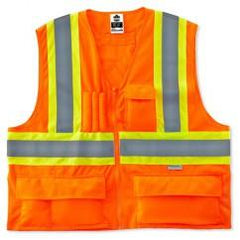 8235ZX S/M ORANGE 2-TONE X-BACK VEST - Apex Tool & Supply
