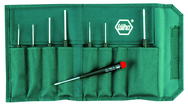 8 Piece - Precision Slotted & Phillips Screwdriver Set - #26199 - Slotted 1.0 - 4.0mm Phillips #000 - 1 - Canvas Pouch - Apex Tool & Supply