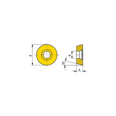 Milling Insert:  RDHX 0802M0SN-F50 CTPM245,  CTPM245,  Solid Carbide N/A Finish,
